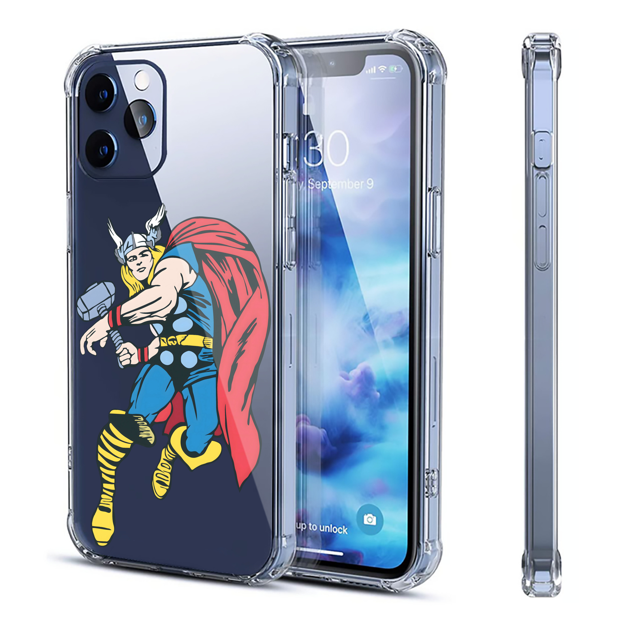 （画像用） アベンジャーズ The Avengers 【iPhone 12シリーズ対応】透明スマホケース（クリアソフトケース）